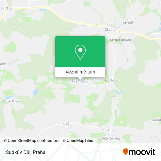 Sudkův Důl mapa