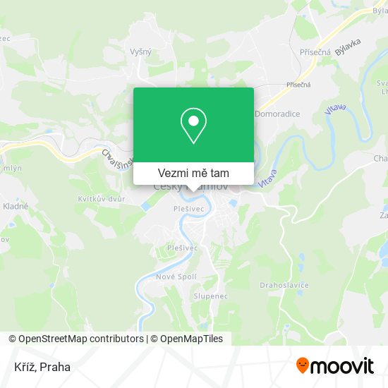 Kříž mapa