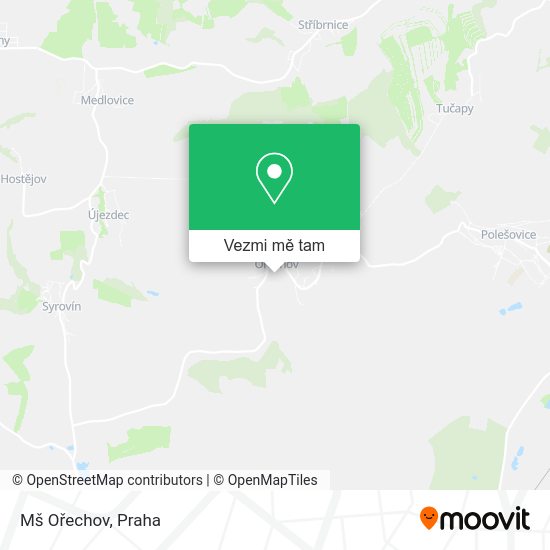 Mš Ořechov mapa