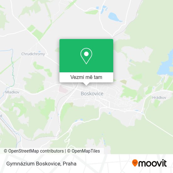 Gymnázium Boskovice mapa