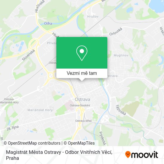 Magistrát Města Ostravy - Odbor Vnitřních Věcí mapa