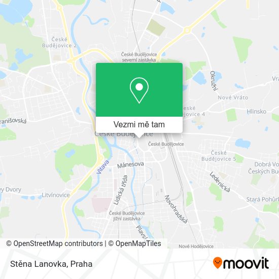 Stěna Lanovka mapa