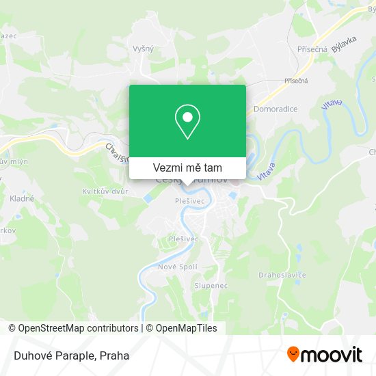 Duhové Paraple mapa
