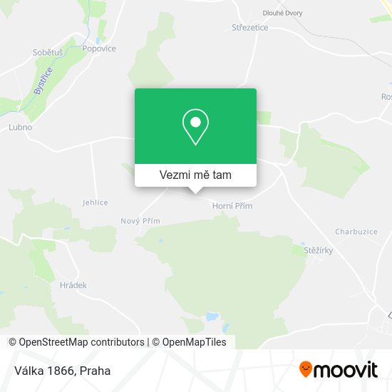 Válka 1866 mapa