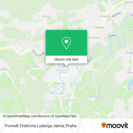 Pomník Fridricha Ludwiga Jahna mapa