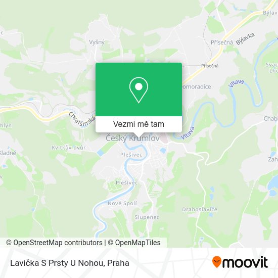 Lavička S Prsty U Nohou mapa