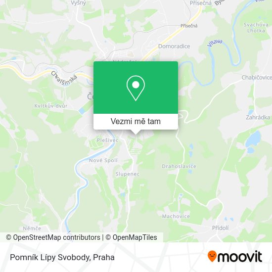 Pomník Lípy Svobody mapa