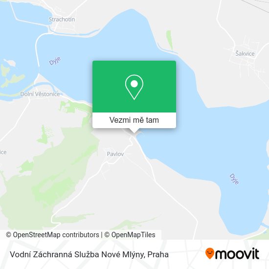 Vodní Záchranná Služba Nové Mlýny mapa