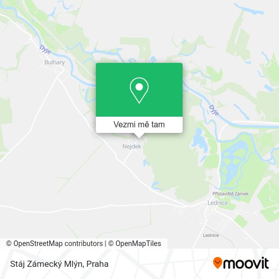 Stáj Zámecký Mlýn mapa