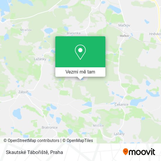 Skautské Tábořiště mapa