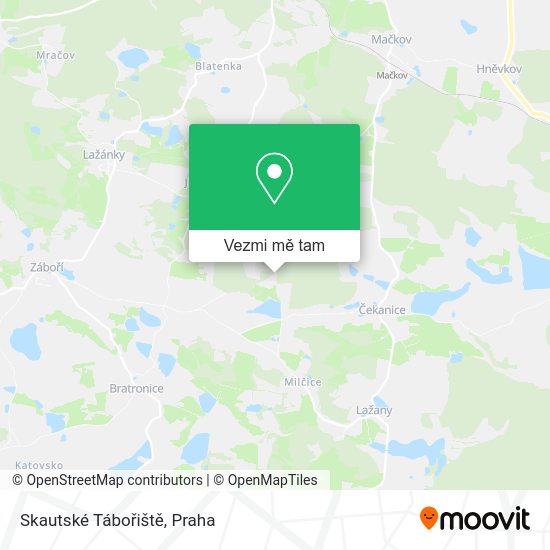 Skautské Tábořiště mapa