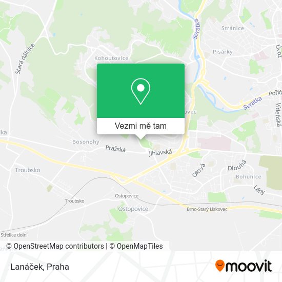 Lanáček mapa