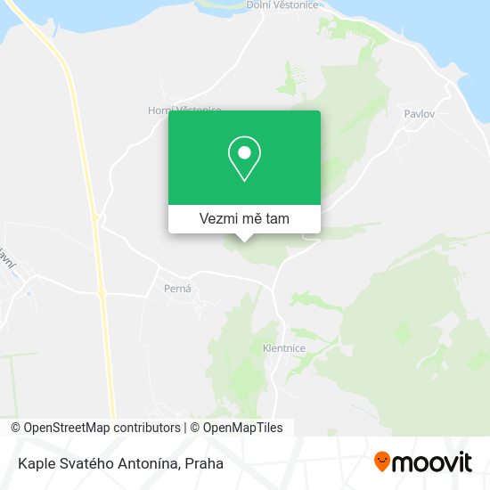 Kaple Svatého Antonína mapa