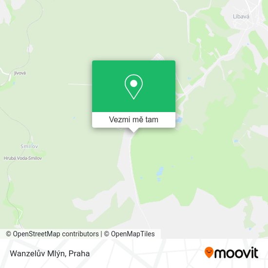 Wanzelův Mlýn mapa