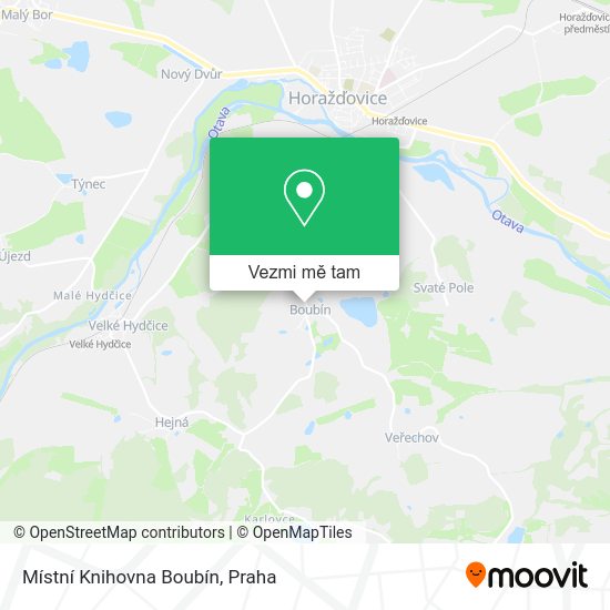 Místní Knihovna Boubín mapa