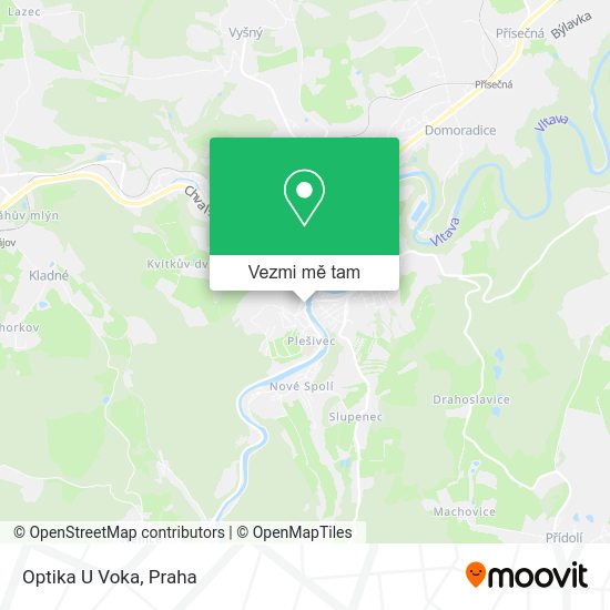 Optika U Voka mapa
