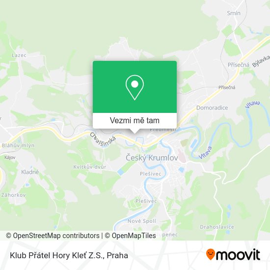 Klub Přátel Hory Kleť Z.S. mapa
