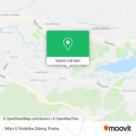 Mlýn U Vodníka Slámy mapa