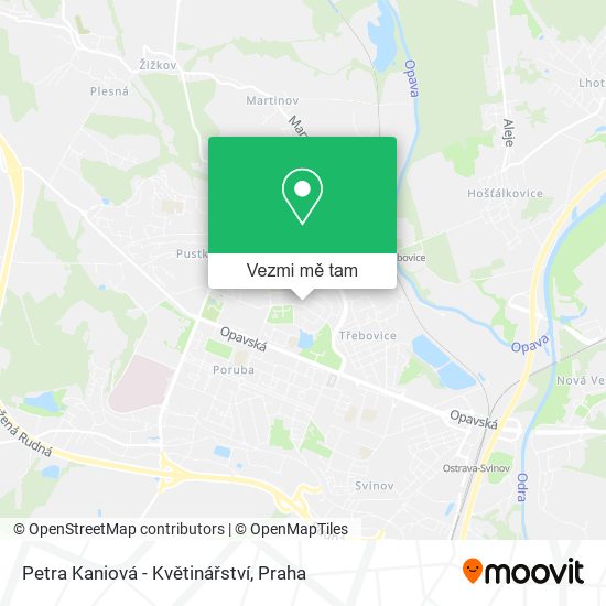 Petra Kaniová - Květinářství mapa