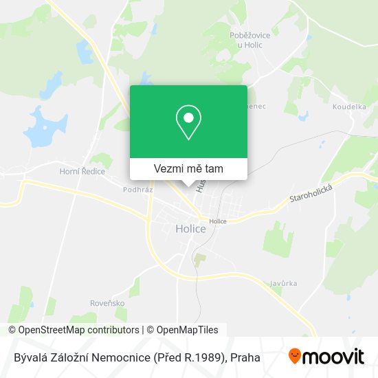 Bývalá Záložní Nemocnice (Před R.1989) mapa