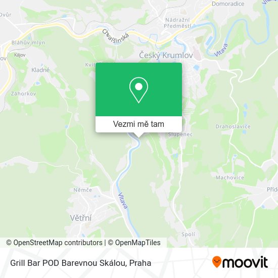 Grill Bar POD Barevnou Skálou mapa
