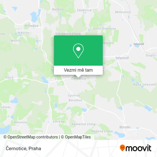 Černotice mapa