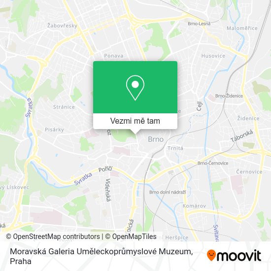 Moravská Galeria Uměleckoprůmyslové Muzeum mapa