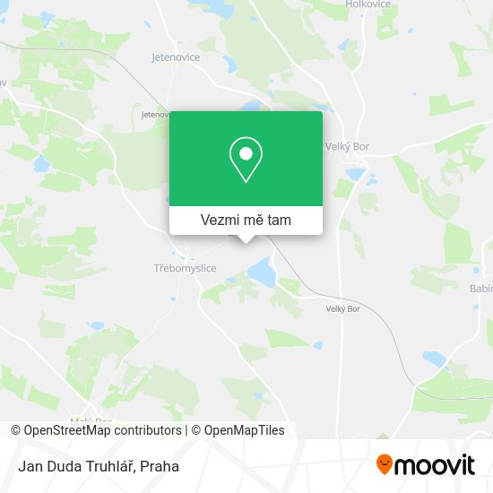 Jan Duda Truhlář mapa