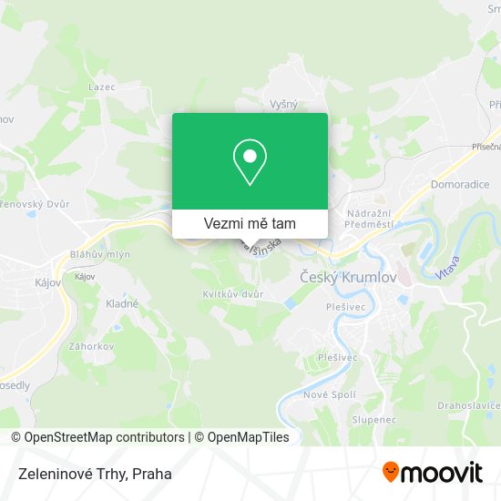 Zeleninové Trhy mapa