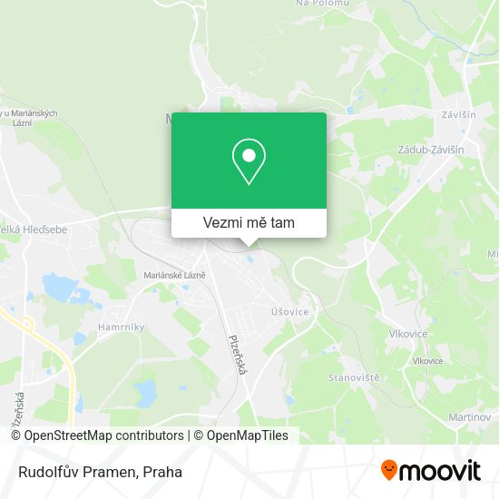 Rudolfův Pramen mapa