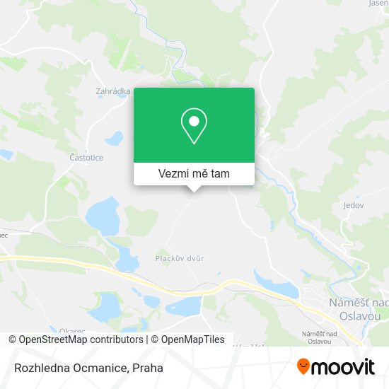 Rozhledna Ocmanice mapa