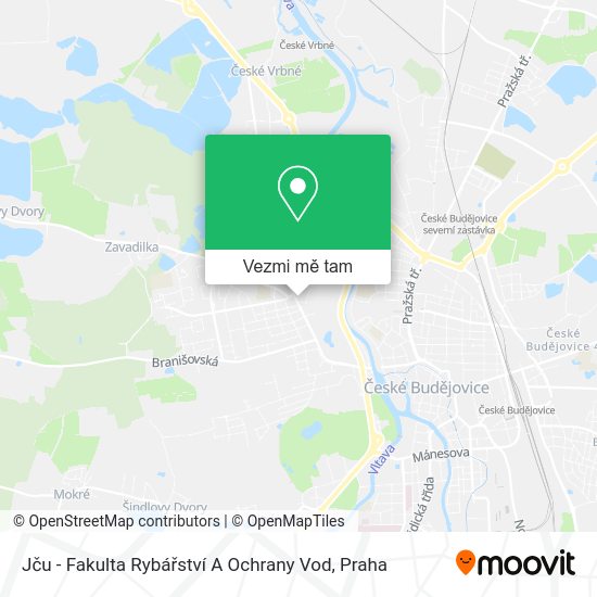 Jču - Fakulta Rybářství A Ochrany Vod mapa