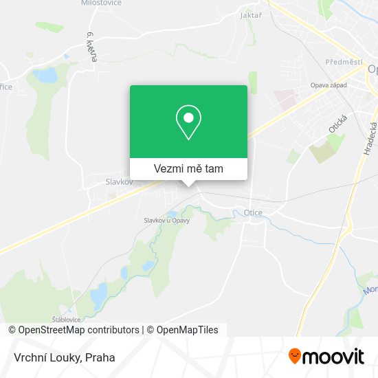 Vrchní Louky mapa