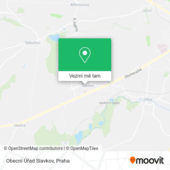 Obecní Úřad Slavkov mapa