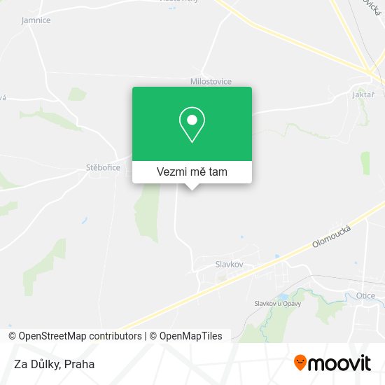 Za Důlky mapa