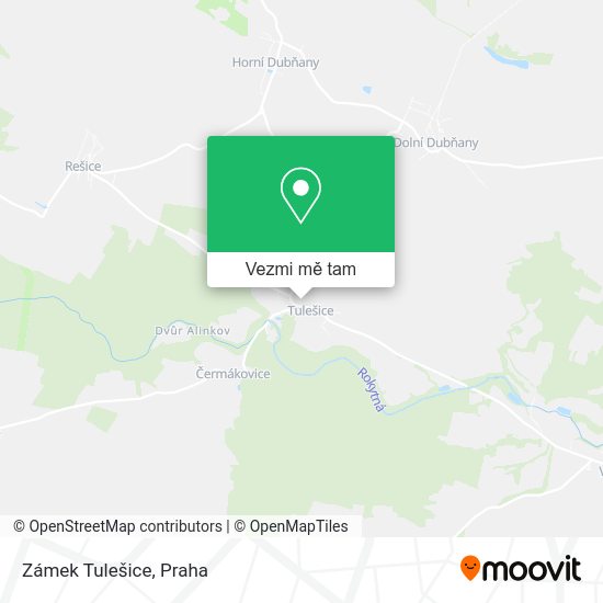Zámek Tulešice mapa