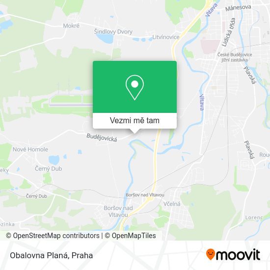 Obalovna Planá mapa