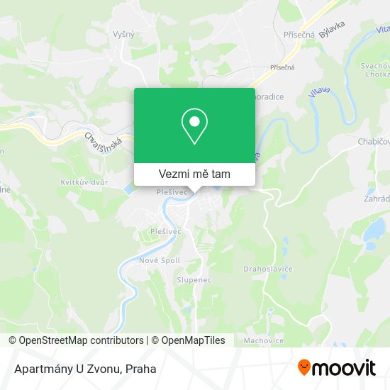 Apartmány U Zvonu mapa