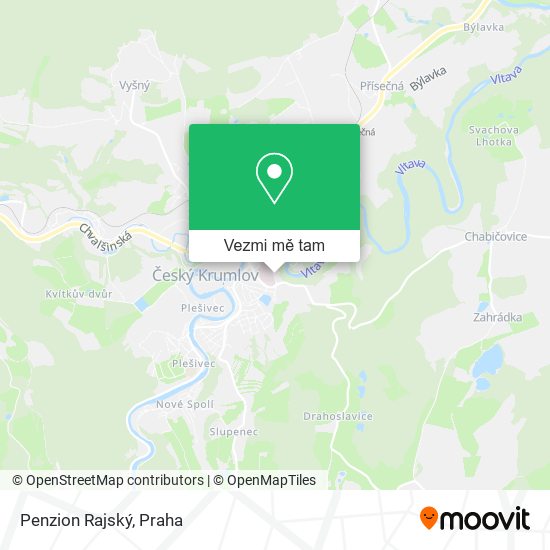 Penzion Rajský mapa
