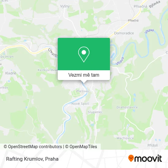 Rafting Krumlov mapa