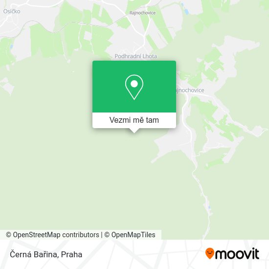 Černá Bařina mapa