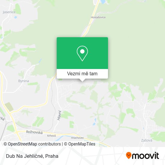 Dub Na Jehličné mapa