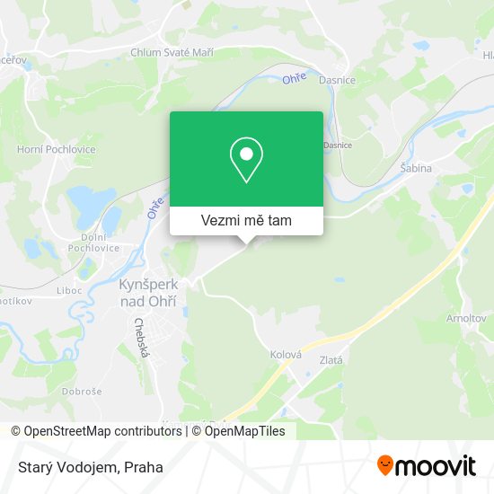 Starý Vodojem mapa