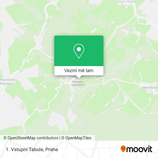 1. Vstupní Tabule mapa