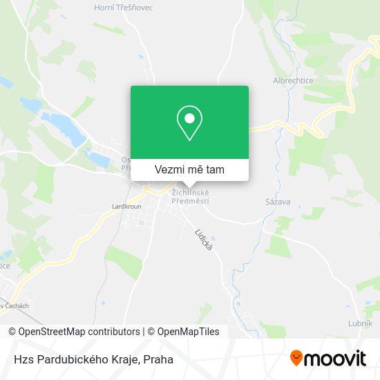 Hzs Pardubického Kraje mapa
