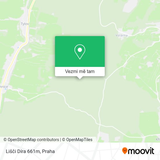 Lišči Díra 661m mapa