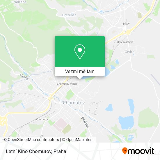 Letní Kino Chomutov mapa