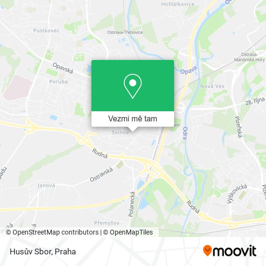 Husův Sbor mapa