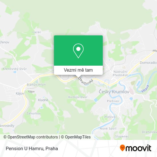 Pension U Hamru mapa