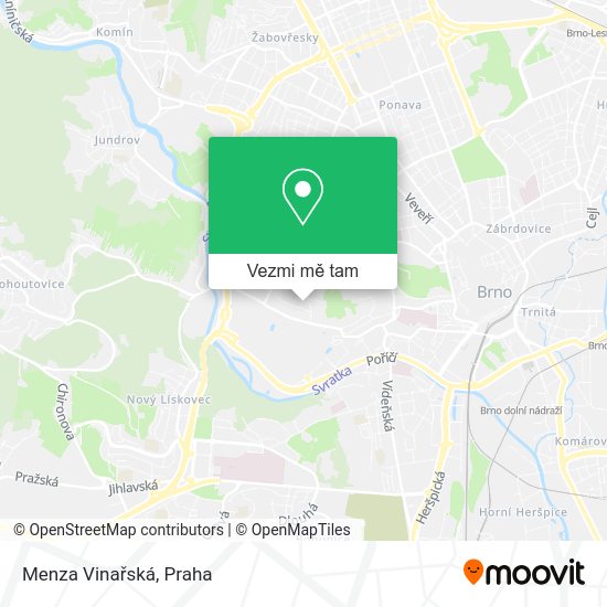 Menza Vinařská mapa